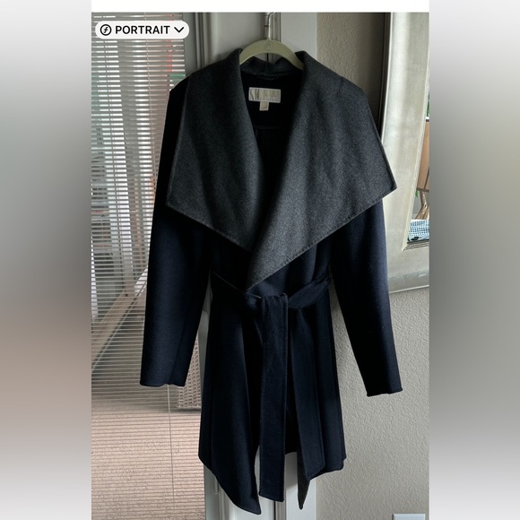 *NEW* - MICHAEL KORS WOMEN’S BLACK BELTED COAT - Picture 10 of 11